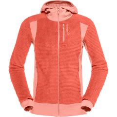 Norrona falketind Alpha120 Zip Hood W Fleecejacke - Orange Alert/Peach Amber