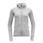 Devold NIBBA WOMAN JACKET W/HOOD - grey melange