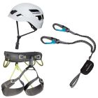 Komplettset 7 - Mammut Skywalker Helm - Camp Energy CR4 Klettergurt - Klettersteigset Camp Kinetic Rewind Pro