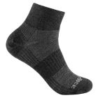 Wrightsock Coolmesh II Merino Quarter Wandersocken - grey black