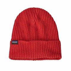 Patagonia Fishermans Rolled Beanie Strickmütze - madder red